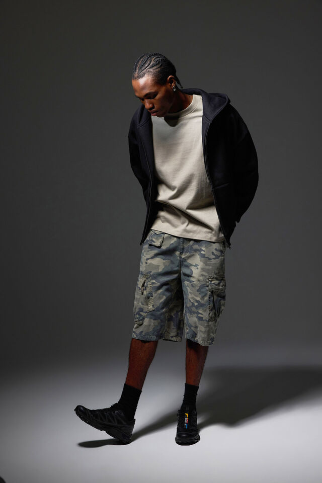 Notion Longline Cargo Short, WASHED CAMO