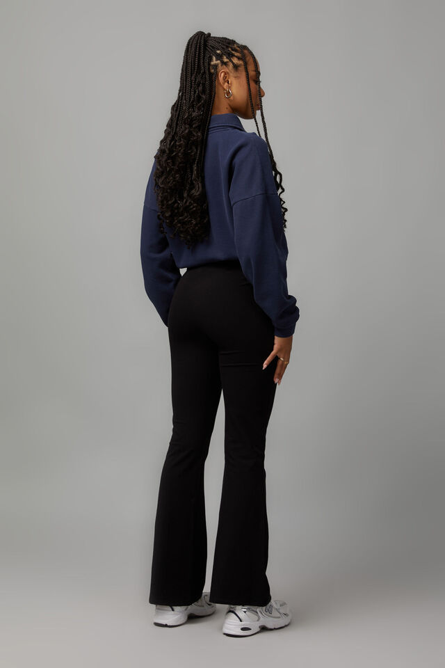 Flare Pull On Pant, BLACK