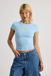 Fitted Graphic Tee, AIRY BLUE/WISH ME LUCK - alternate image 3