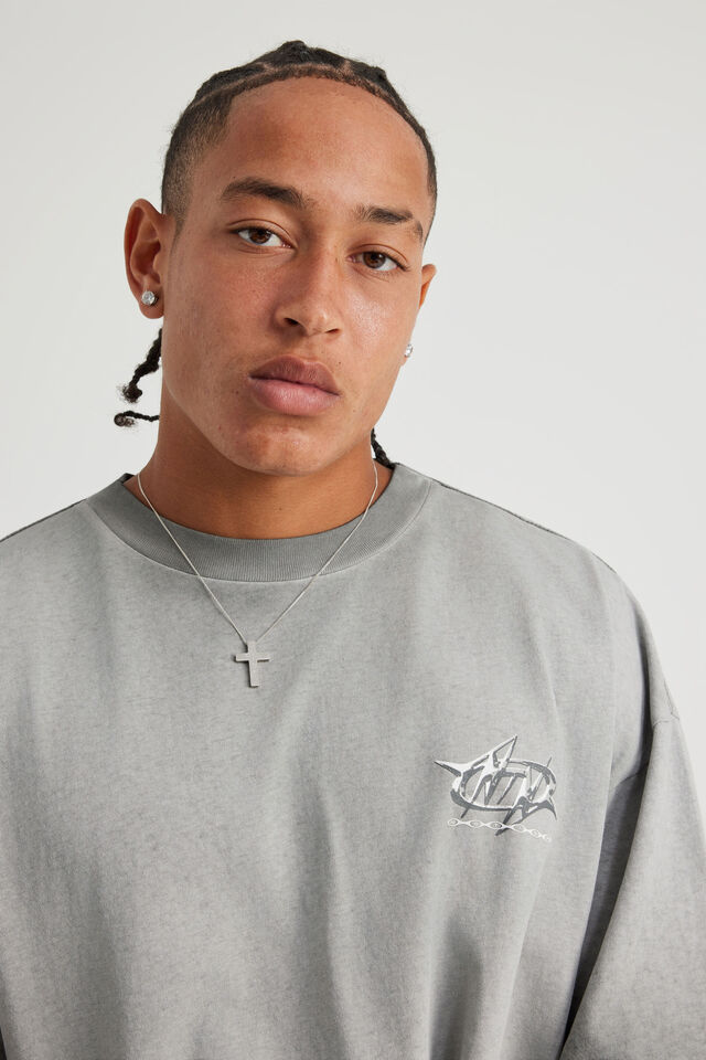 Notion Vintage Graphic Tshirt, NTN WASHED IRON/SPIKEY LOGO CHROME