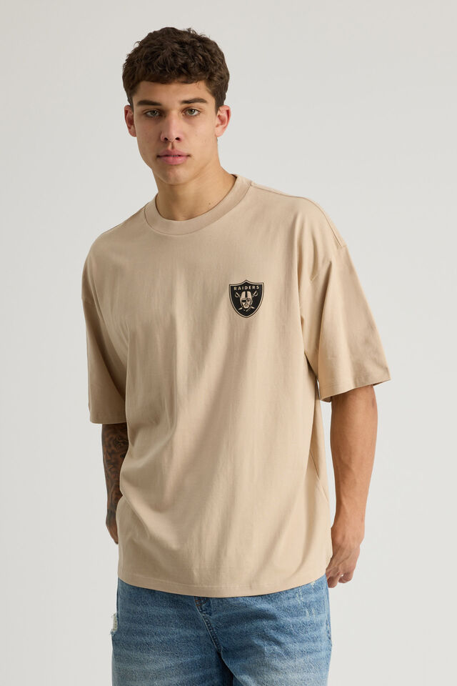 Box Fit Nfl Tshirt, LCN NFL BEIGE/OAKLAND RAIDERS ARCH