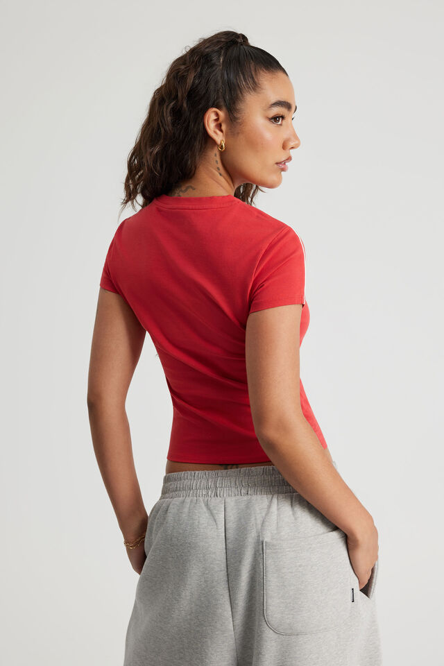 Fitted Graphic Tee, RANCH RED/NTN