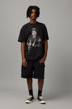 Oversized Music Merch T Shirt, LCN MT WASHED BLACK/EAZY E HERO - alternate image 2
