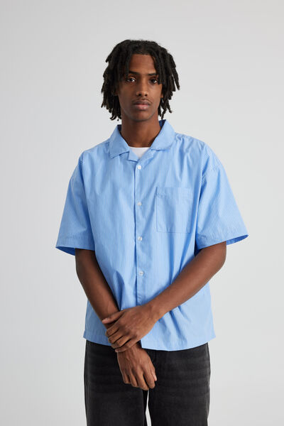 Textured Street Shirt, TEXTURE/BLUE STRIPE