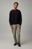 Boxy Crew Neck Knit, BLACK - alternate image 2