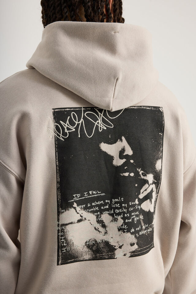 Music Merch Hoodie, LCN BRA FOG/TUPAC POETRY