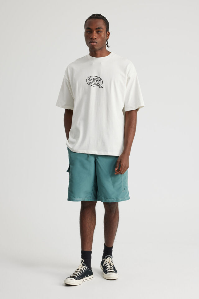 Half Half Heavyweight Box Fit Graphic Tshirt, HH CLOUD/HALF HALF CHAIN REACTION