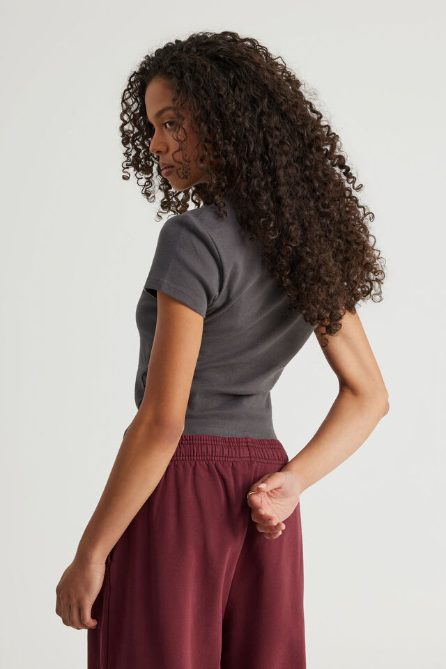 Authentics Fitted Tee, WASHED BLACK