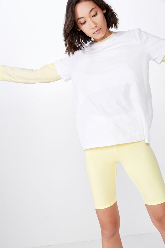 Basic Bike Short, PASTEL YELLOW