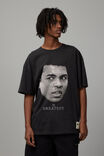 Oversized Muhammad Ali T Shirt, LCN ALI WASHED BLACK/MUHAMMAD ALI HERO - alternate image 1