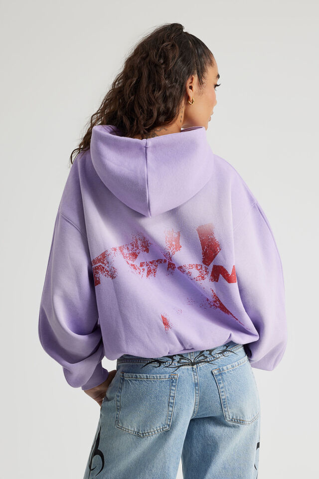 Notion Boxy Hoodie, NTN WASHED LIGHT IRIS/RIOT