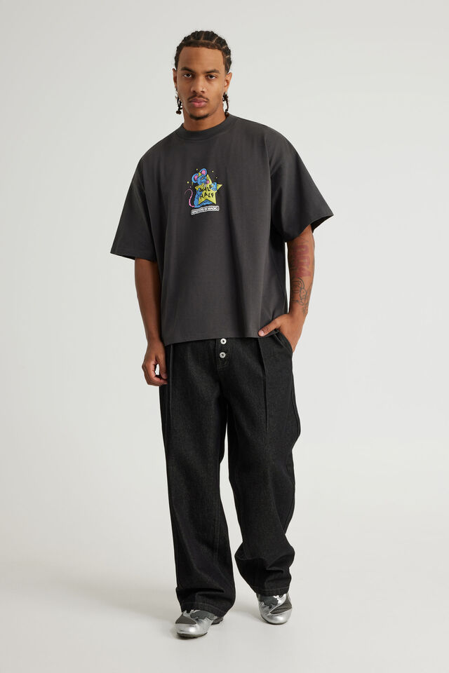 Half Half Heavyweight Box Fit Graphic Tshirt, HH SLATE/MYSTIC MOUSE