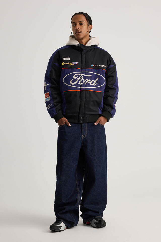 Ford Racing Jacket, LCN FORD BLUE BLACK/FORD