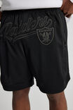 Nfl Basketball Short, LCN NFL BLACK/RAIDERS SCRIPT STEALTH - alternate image 4