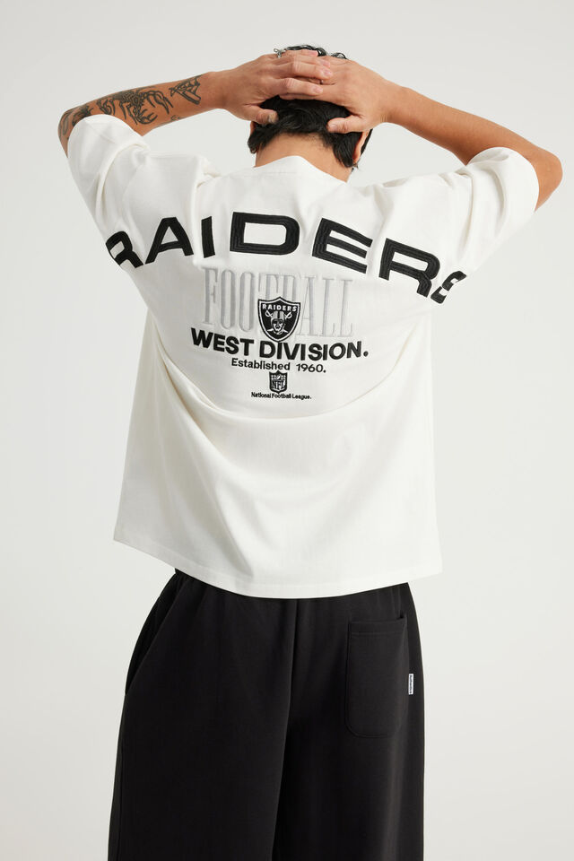 Box Fit Nfl Tshirt, LCN NFL CLOUD/RAIDERS CURVE SUPERSCRIPT