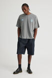 Half Half Classico Denim Short, PLEATED DARK RAW - example image 2
