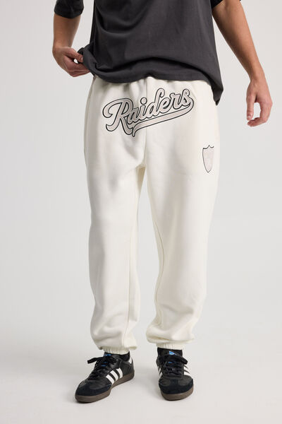 Nfl Track Pant, LCN NFL EGGSHELL/RAIDERS PATCH