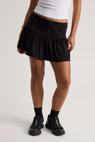 Florence Frill Skirt, BLACK