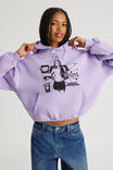 Music Merch Boxy Hoodie, LCN BRA LIGHT IRIS/OLIVIA RODRIGO - alternate image 1