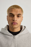 Authentics Boxy Zip Thru Hoodie, GREY MARLE - alternate image 4
