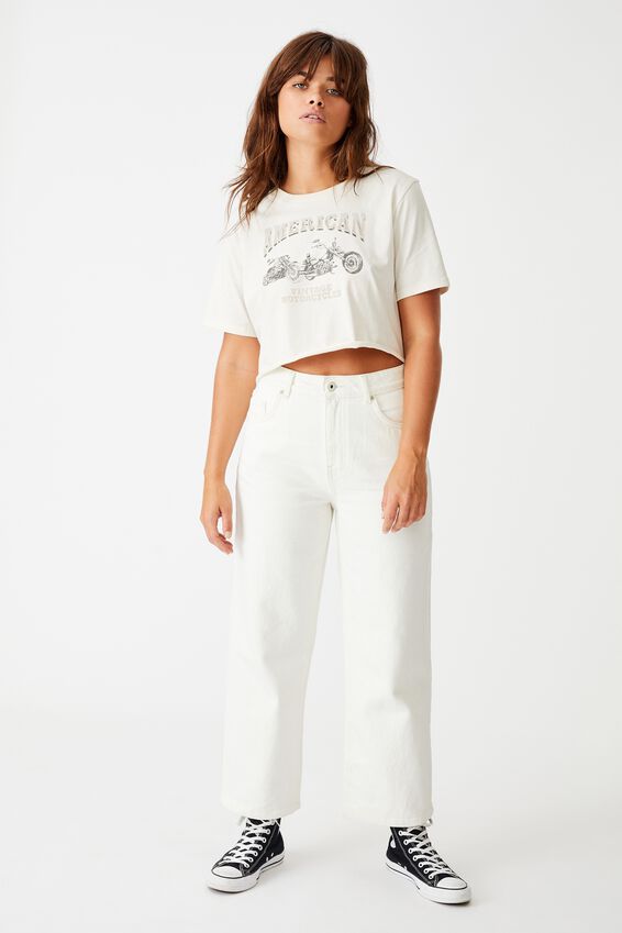 Wide Leg Jean, MARSHMELLOW