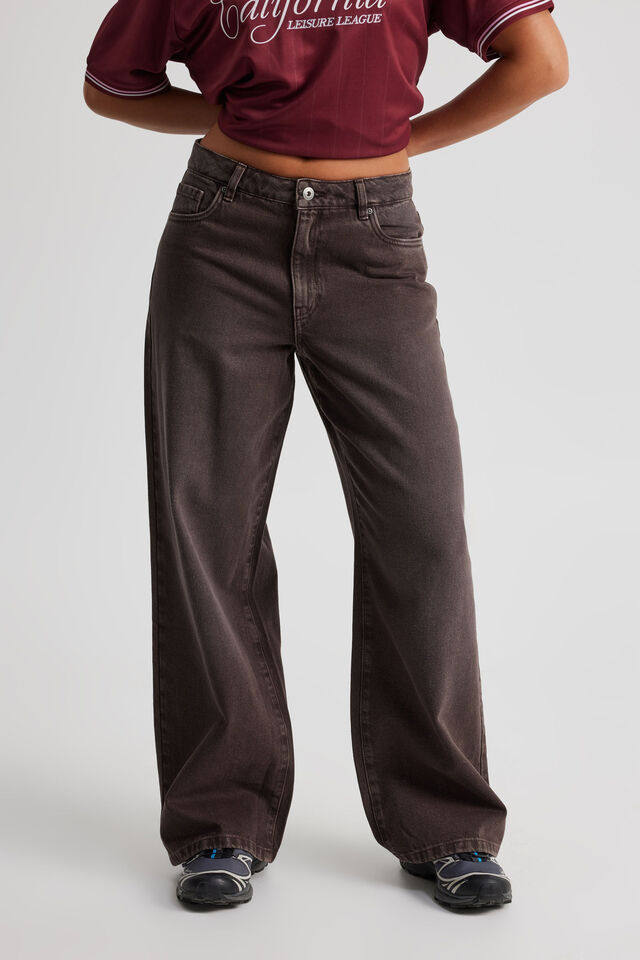 High Rise Baggy Jean, BITTER CHOC