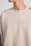 Half Half Piped Crew, HH WASHED BEIGE/PANELLED Y2K - alternate image 4