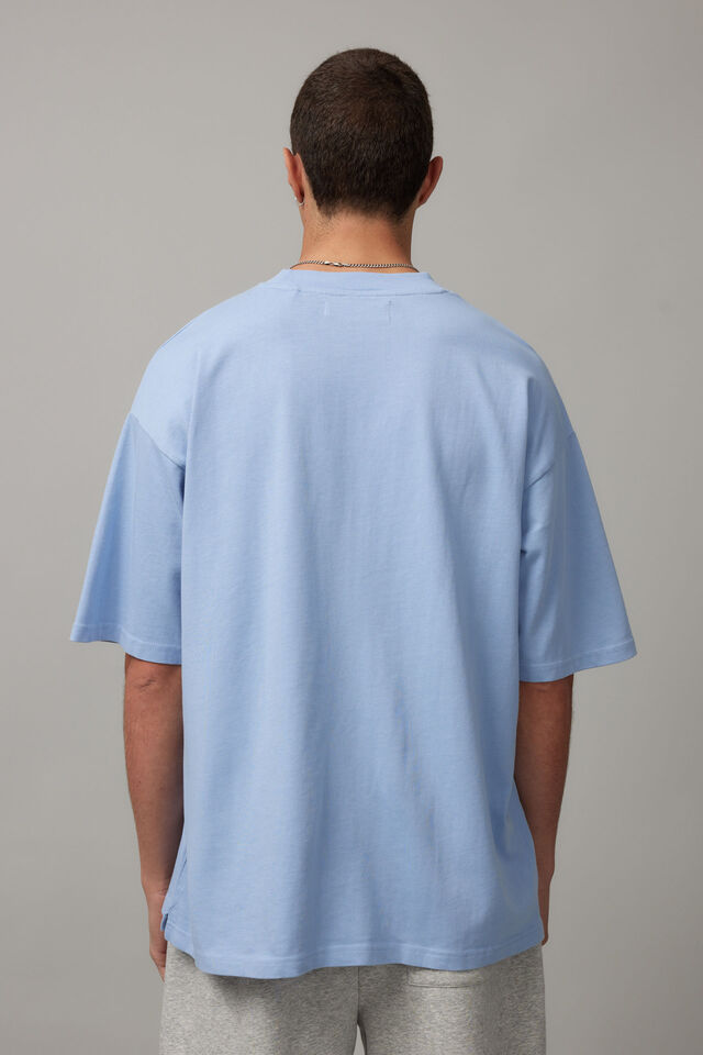 Heavy Weight Box Fit Tshirt, WASHED CAROLINA BLUE