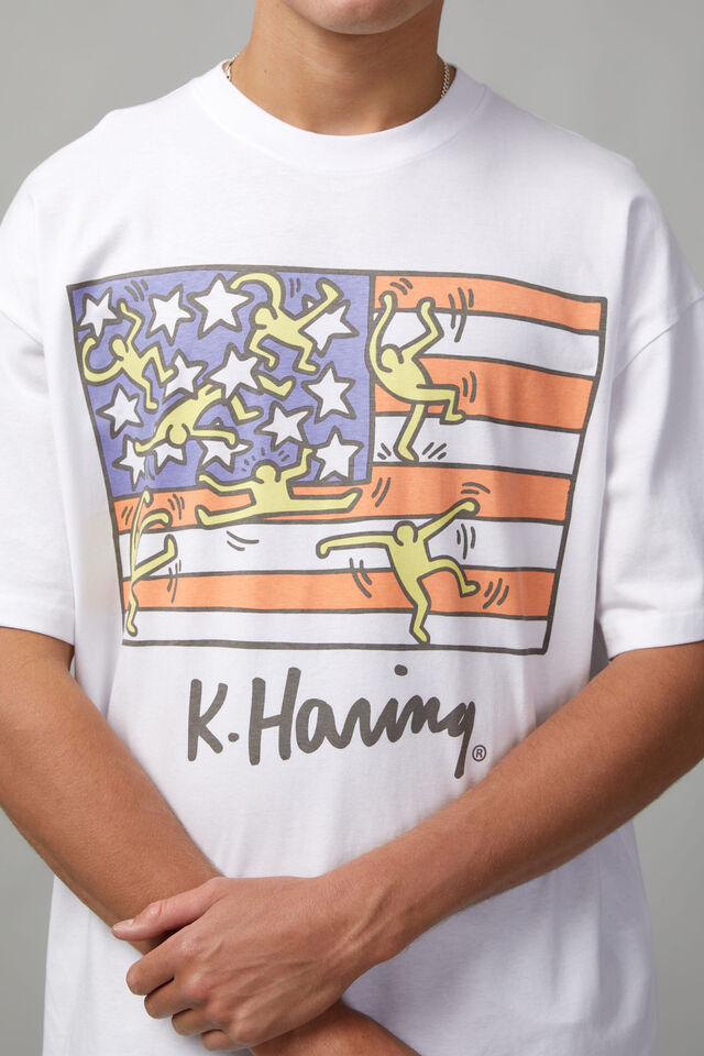 Keith Haring T Shirt, LCN KEI WHITE/KEITH HARING USA