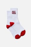License Retro Sport Socks, LCN MIS WHITE/OLE MISS