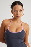 Tie Neck Halter Top, SEAL/VENICE PINK PICOT - alternate image 4