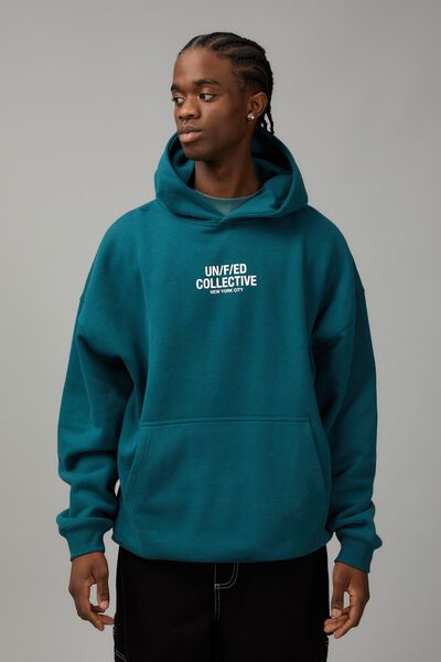 Unified Baggy Graphic Hoodie, TEAL/UNIFIED