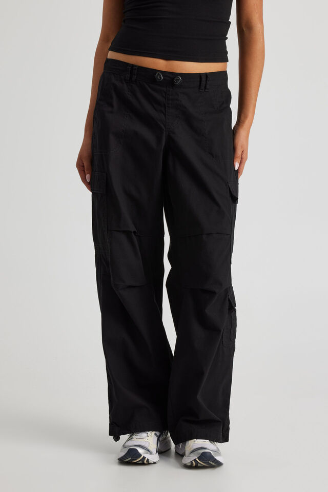 Sasha Utility Pant, BLACK