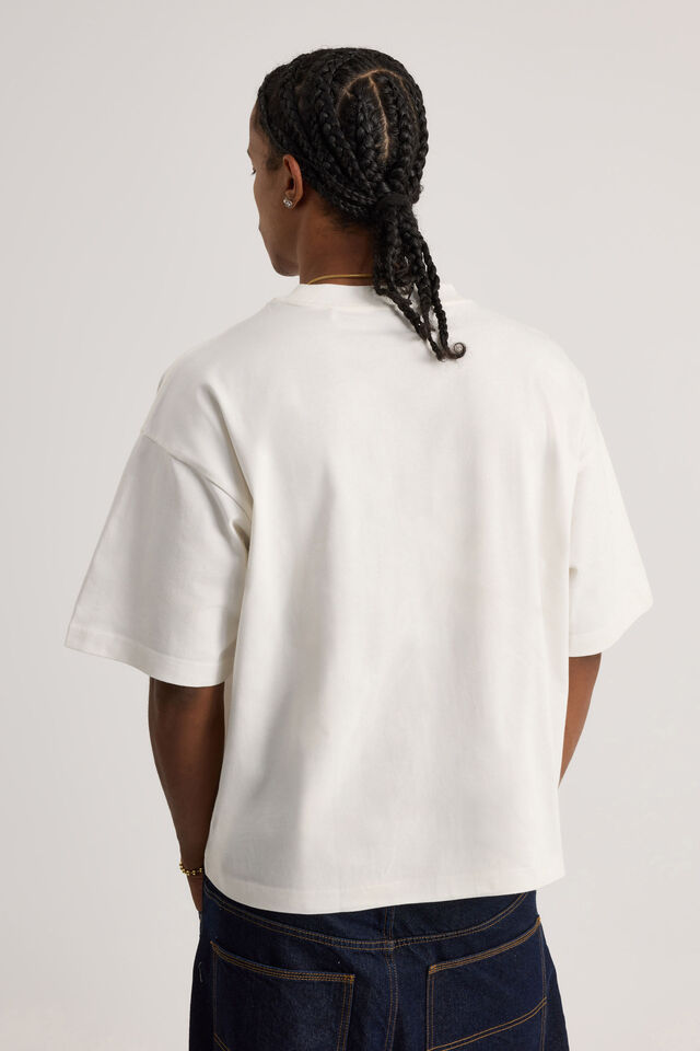Half Half Boxy Cropped Graphic Tshirt, HH CLOUD/HALF HALF CHERUBS