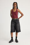 Scoop Neck Halter Top, WASHED BOARDEAUX - alternate image 2