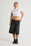 Fitted Graphic Tee, WHITE/JUST A GIRL - alternate image 2