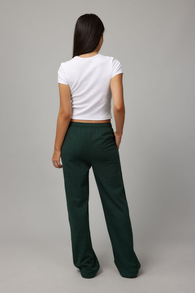 Graphic Straight Leg Trackpant, PINE GREEN/NY WHITE