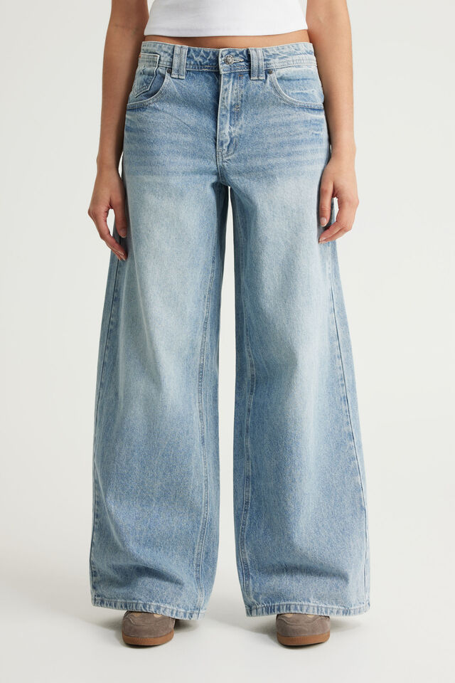 Mega Baggy Jean, CHARISMA BLUE/SKULL ANGEL WINGS