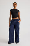 Freya Wide Leg  Woven Sporty Trackpant, NAVY BLAZER - alternate image 2