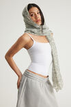 Festival Scarf, BEIGE SKULL AND ROSES - example image 2