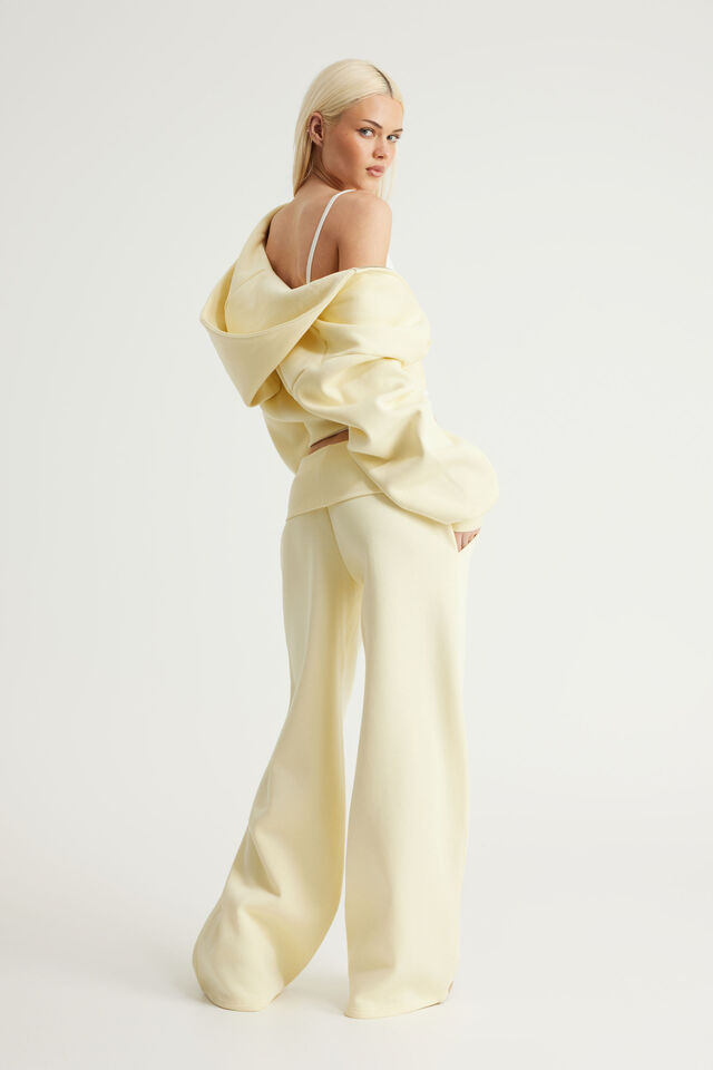 Wide Waistband Trackpant, LEMON BUTTER