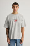 Box Fit Nba T Shirt, LCN NBA GREY MARLE/CHICAGO BULLS WORLDWIDE - alternate image 1