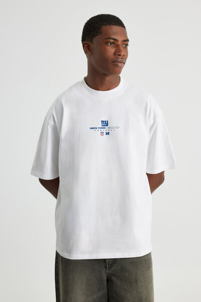 Box Fit Nfl Tshirt, LCN NFL WHITE/NY GIANTS Y2K