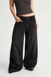 Mega Baggy Jean, BLACK/YOU RE MY BUTTERFLY - example image 2