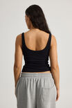 Authentics Scoop Neck Tank, BLACK - alternate image 3