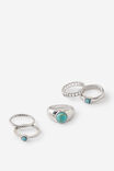 Multi Pack Chunky Rings, SILVER - alternate image 1