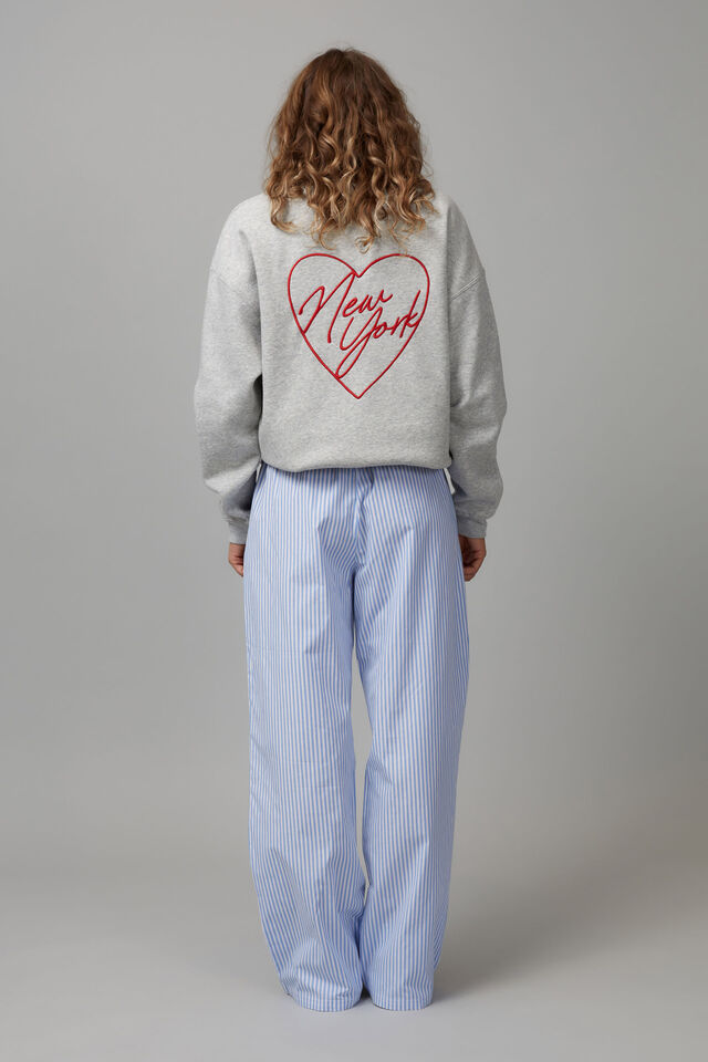 Tilly Relaxed Pant, LIGHT BLUE STRIPE