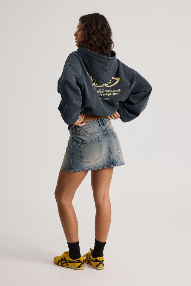Everyday Denim Skirt, WASHED OUT BLUE
