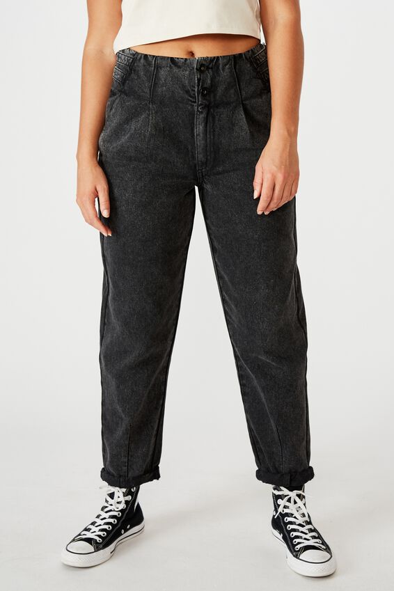 Buckle Slim Slouch Jean, THRIFT BLACK