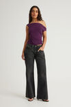 Luca Low Rise Bootleg Jean, STORM BLACK - example image 2